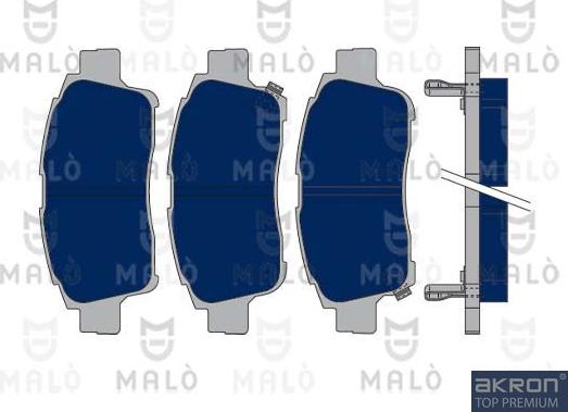 AKRON-MALÒ 1050130 - Гальмівні колодки, дискові гальма autozip.com.ua