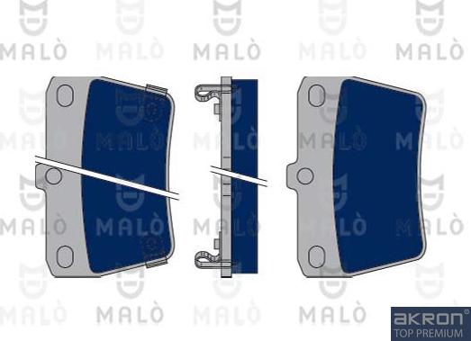AKRON-MALÒ 1050170 - Гальмівні колодки, дискові гальма autozip.com.ua