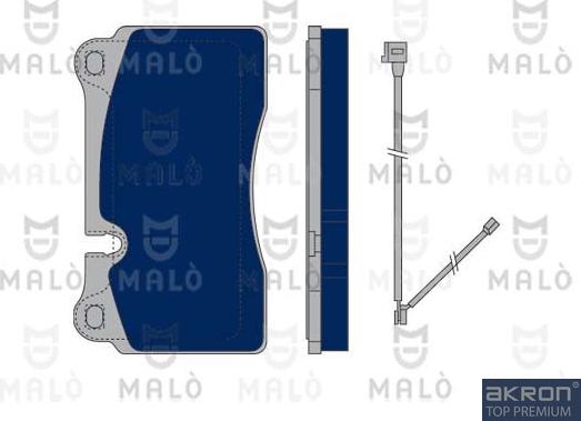 AKRON-MALÒ 1050369 - Гальмівні колодки, дискові гальма autozip.com.ua