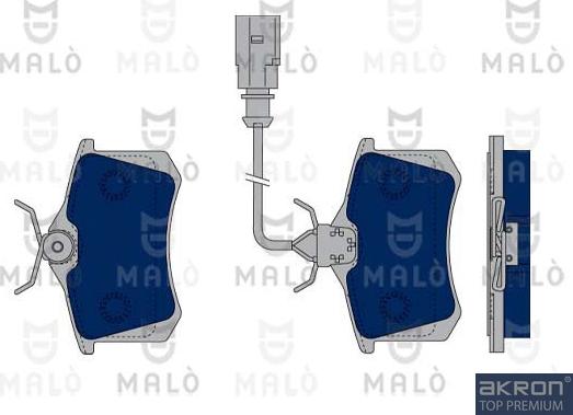 AKRON-MALÒ 1050309 - Гальмівні колодки, дискові гальма autozip.com.ua