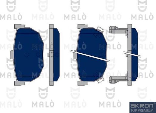 AKRON-MALÒ 1050370 - Гальмівні колодки, дискові гальма autozip.com.ua