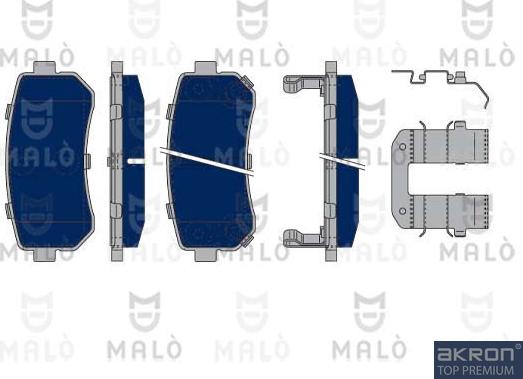 AKRON-MALÒ 1050211 - Гальмівні колодки, дискові гальма autozip.com.ua