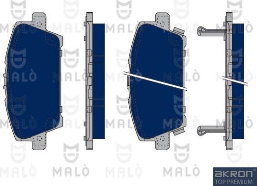 AKRON-MALÒ 1050237 - Гальмівні колодки, дискові гальма autozip.com.ua