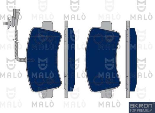 AKRON-MALÒ 1050273 - Гальмівні колодки, дискові гальма autozip.com.ua
