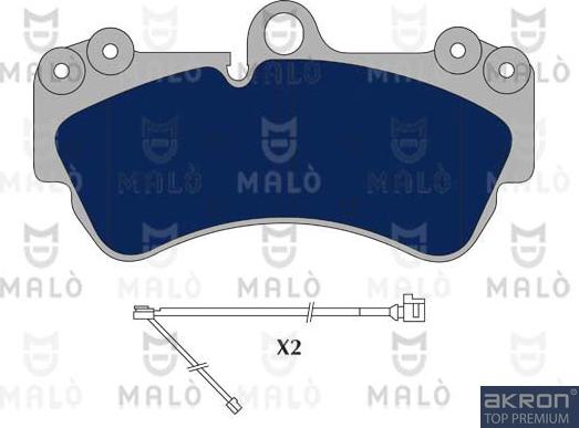 AKRON-MALÒ 1050780 - Гальмівні колодки, дискові гальма autozip.com.ua