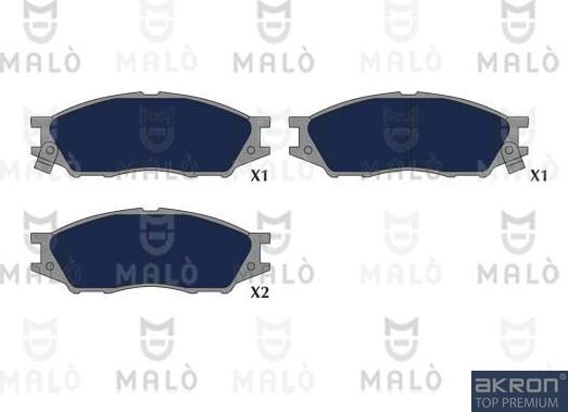 AKRON-MALÒ 1051328 - Гальмівні колодки, дискові гальма autozip.com.ua