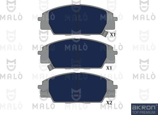 AKRON-MALÒ 1051293 - Гальмівні колодки, дискові гальма autozip.com.ua