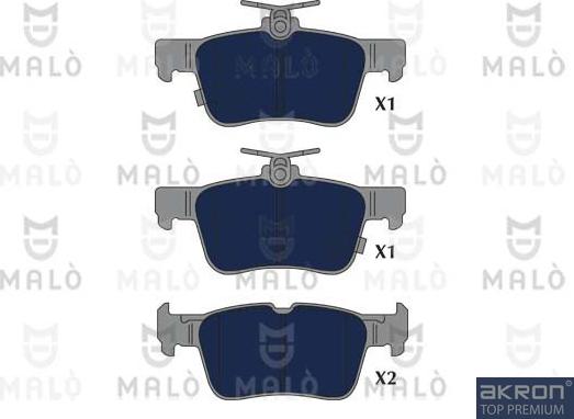 AKRON-MALÒ 1051254 - Гальмівні колодки, дискові гальма autozip.com.ua