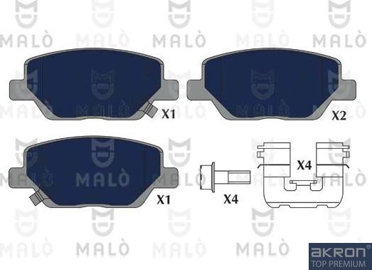 AKRON-MALÒ 1051211 - Гальмівні колодки, дискові гальма autozip.com.ua