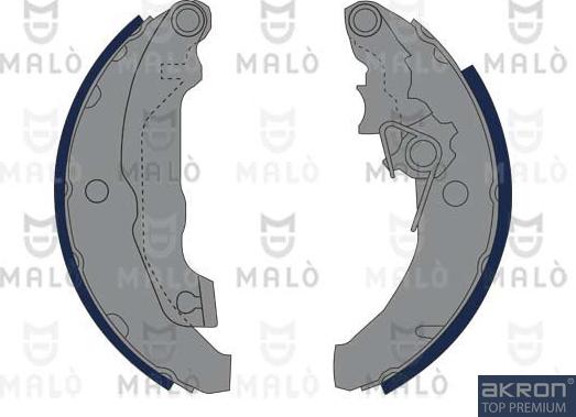 AKRON-MALÒ 1390094 - Комплект гальм, барабанний механізм autozip.com.ua