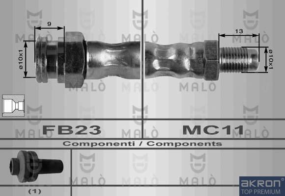 AKRON-MALÒ 8401 - Гальмівний шланг autozip.com.ua