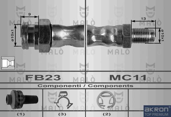 AKRON-MALÒ 8403 - Гальмівний шланг autozip.com.ua