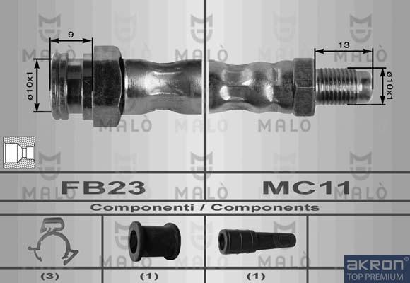 AKRON-MALÒ 8411 - Гальмівний шланг autozip.com.ua