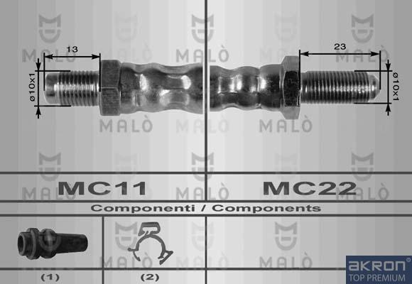AKRON-MALÒ 8421 - Гальмівний шланг autozip.com.ua