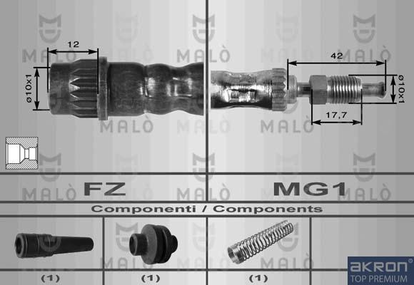 AKRON-MALÒ 8569 - Гальмівний шланг autozip.com.ua