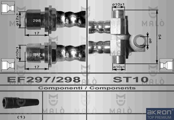 AKRON-MALÒ 8699 - Гальмівний шланг autozip.com.ua