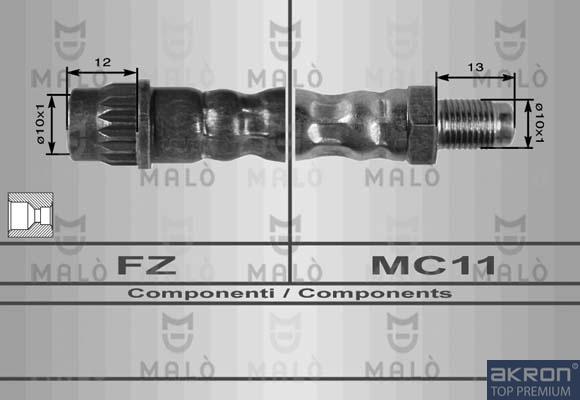 AKRON-MALÒ 8632 - Гальмівний шланг autozip.com.ua