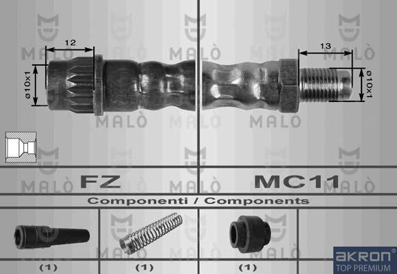 AKRON-MALÒ 8625 - Гальмівний шланг autozip.com.ua