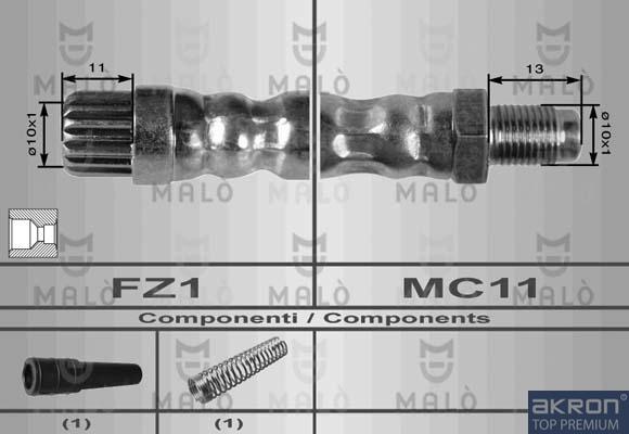 AKRON-MALÒ 8622 - Гальмівний шланг autozip.com.ua