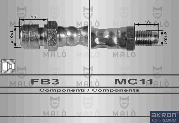 AKRON-MALÒ 8239 - Гальмівний шланг autozip.com.ua