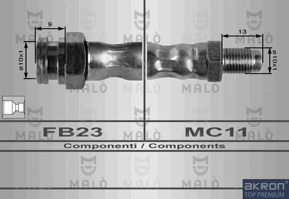 AKRON-MALÒ 8383 - Гальмівний шланг autozip.com.ua