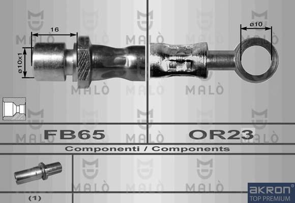 AKRON-MALÒ 80110 - Гальмівний шланг autozip.com.ua