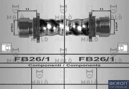 AKRON-MALÒ 80295 - Гальмівний шланг autozip.com.ua