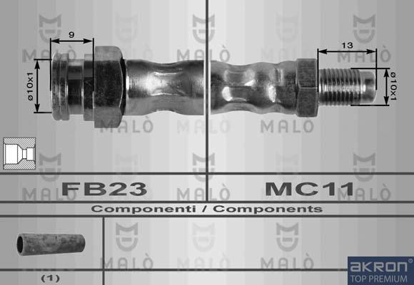 AKRON-MALÒ 8385 - Гальмівний шланг autozip.com.ua