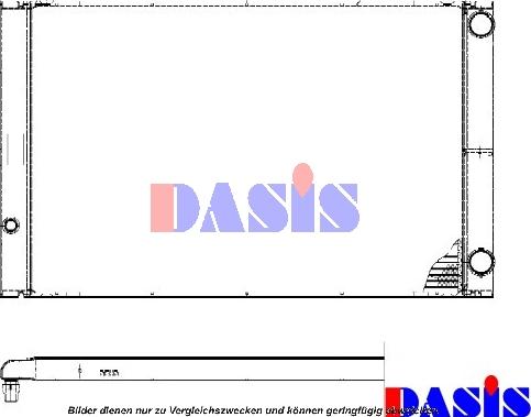 AKS Dasis 480045N - Радіатор, охолодження двигуна autozip.com.ua