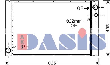 AKS Dasis 480055N - Радіатор, охолодження двигуна autozip.com.ua