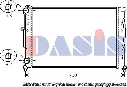 AKS Dasis 480026N - Радіатор, охолодження двигуна autozip.com.ua