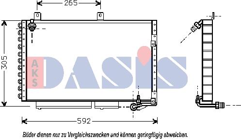 AKS Dasis 482004N - Конденсатор, кондиціонер autozip.com.ua