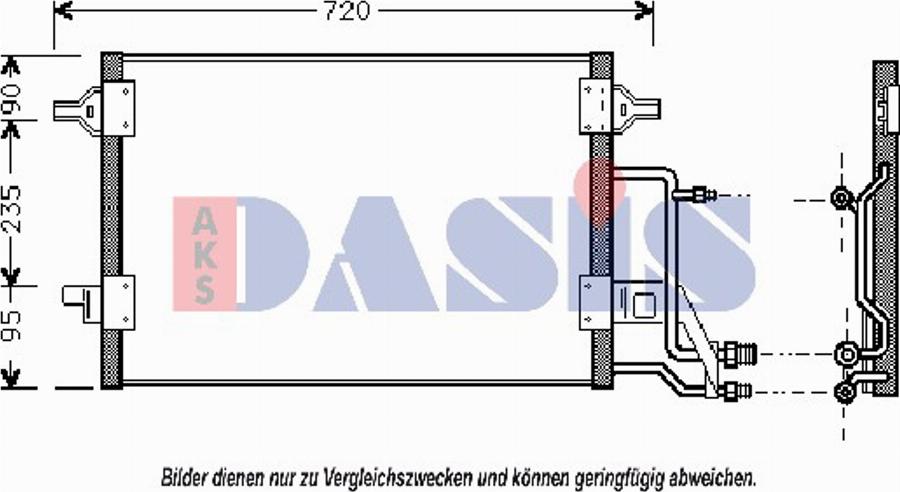 AKS Dasis 482210T - Конденсатор, кондиціонер autozip.com.ua