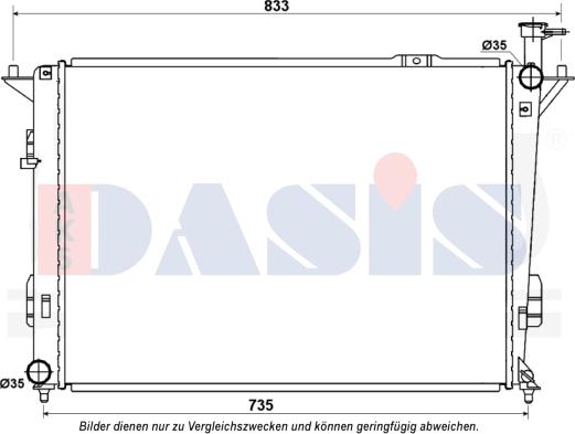 AKS Dasis 560094N - Радіатор, охолодження двигуна autozip.com.ua