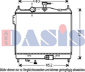 AKS Dasis 560057N - Радіатор, охолодження двигуна autozip.com.ua