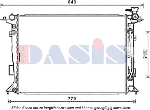 AKS Dasis 560087N - Радіатор, охолодження двигуна autozip.com.ua