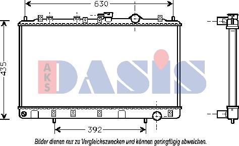 AKS Dasis 560380N - Радіатор, охолодження двигуна autozip.com.ua