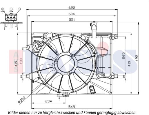 AKS Dasis 568046N - Вентилятор, охолодження двигуна autozip.com.ua