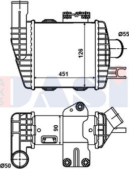 AKS Dasis 567000N - Интеркулер autozip.com.ua