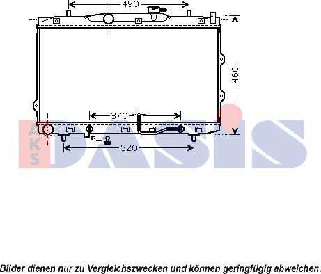 AKS Dasis 510095N - Радіатор, охолодження двигуна autozip.com.ua