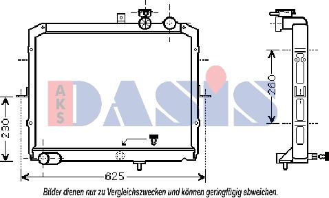 AKS Dasis 510047N - Радіатор, охолодження двигуна autozip.com.ua