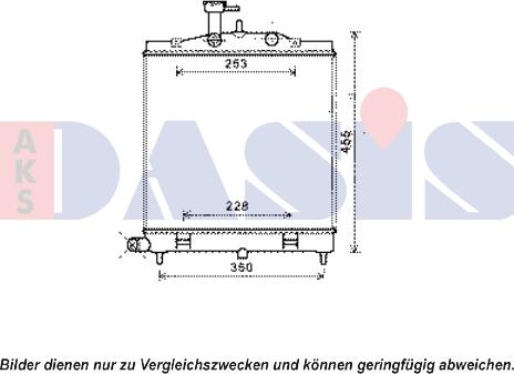 AKS Dasis 510145N - Радіатор, охолодження двигуна autozip.com.ua