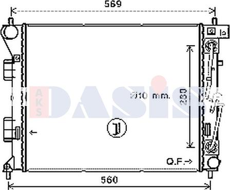 AKS Dasis 510185N - Радіатор, охолодження двигуна autozip.com.ua