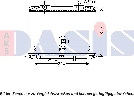 AKS Dasis 510135N - Радіатор, охолодження двигуна autozip.com.ua