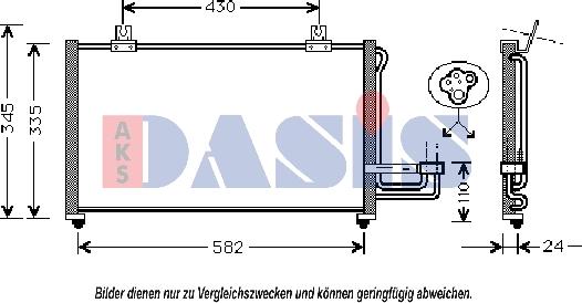 AKS Dasis 512050N - Конденсатор, кондиціонер autozip.com.ua