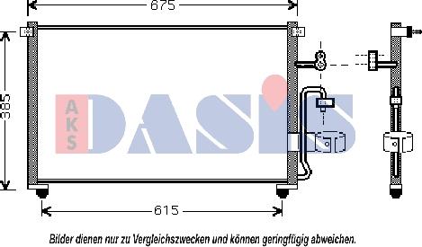 AKS Dasis 512023N - Конденсатор, кондиціонер autozip.com.ua