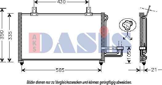 AKS Dasis 522045N - Конденсатор, кондиціонер autozip.com.ua