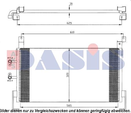 AKS Dasis 522054N - Конденсатор, кондиціонер autozip.com.ua