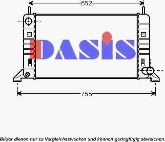 AKS Dasis 090550N - Радіатор, охолодження двигуна autozip.com.ua