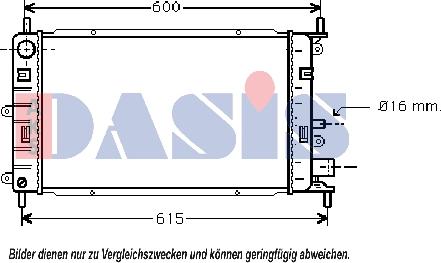 AKS Dasis 090067N - Радіатор, охолодження двигуна autozip.com.ua